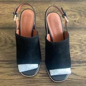 Coach Open Toe Slingback Shoes